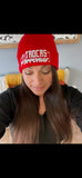 Red trocas perronas beanie